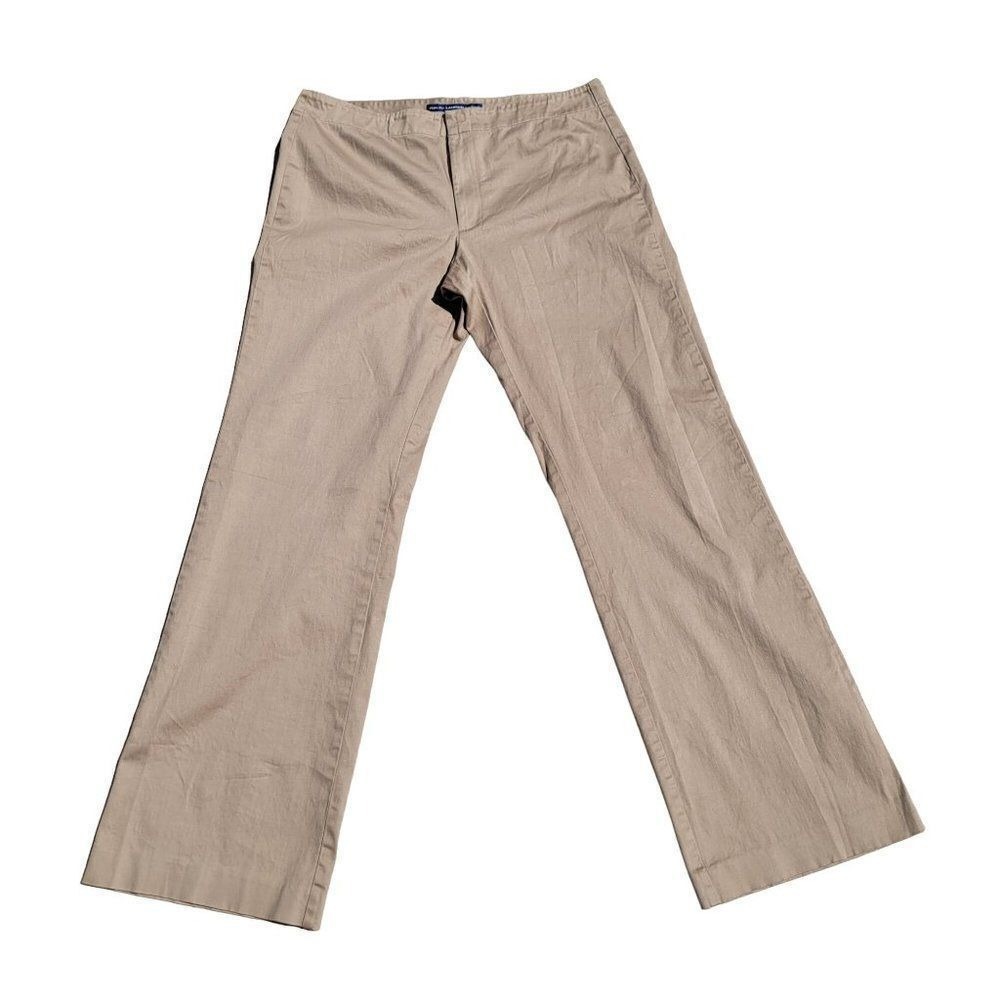 Vtg 80s Ralph‎ Lauren Blue Tag Hippie Flare Pants Sz 14 Camel Mid Rise Stretch